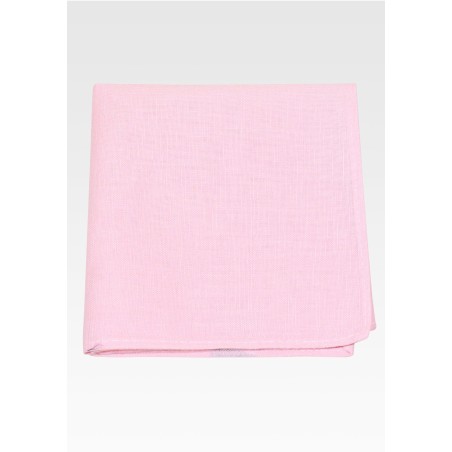Solid Color Linen Pocket Square in Blush Pink