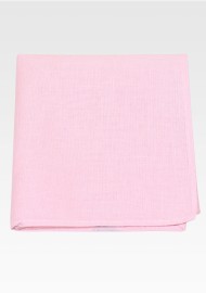 Solid Color Linen Pocket Square in Blush Pink