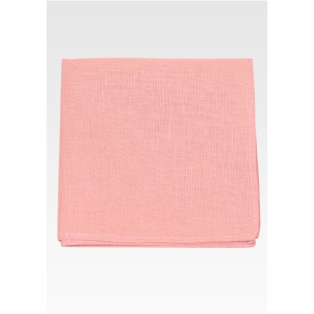 Linen Pocket Square in Champagne Rose