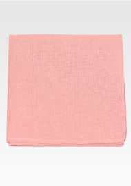 Linen Pocket Square in Champagne Rose