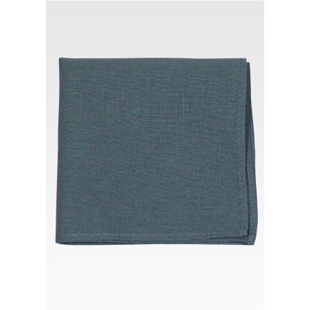 Eucalyptus Green Colored Linen Pocket Square