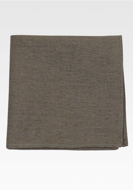 Linen Pocket Square in Martini Olive Green