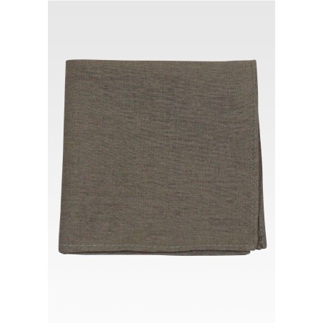Linen Pocket Square in Martini Olive Green