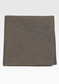 Linen Pocket Square in Martini Olive Green