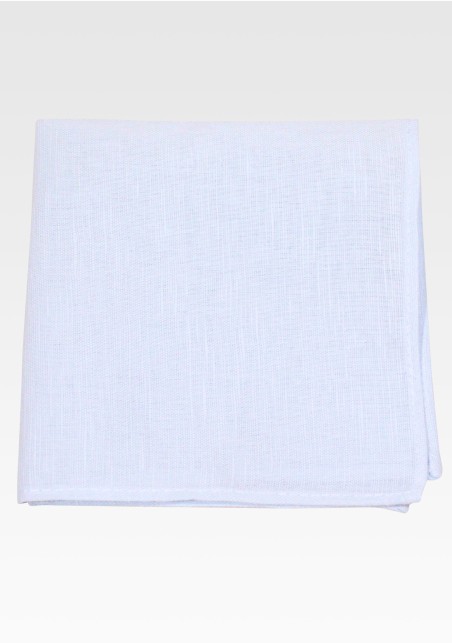 Mens Pocket Square in Mist Blue | Blue Linen Pocket Squares