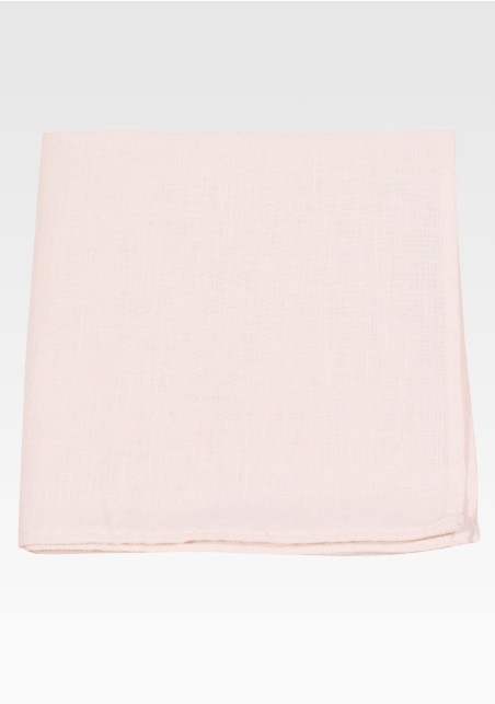 White Alabaster Linen Pocket Square