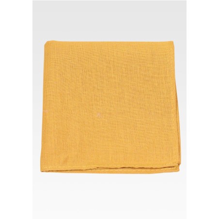 Butterscotch Pocket Square in Linen
