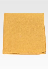 Butterscotch Pocket Square in Linen