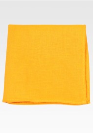 Marigold Pocket Square in Matte Linen