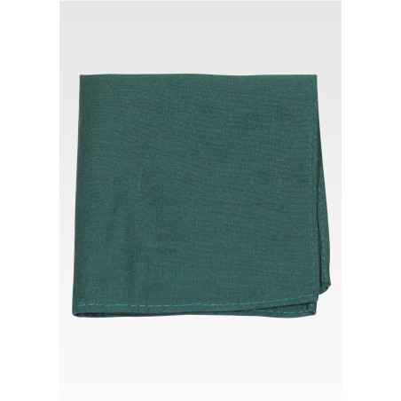 Emerald Green Linen Pocket Square