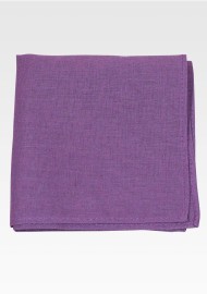 Linen Pocket Square in Plum Purple