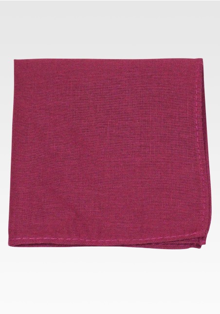 Wine Pocket Square | Linen Pocket Hanky in Wine Red