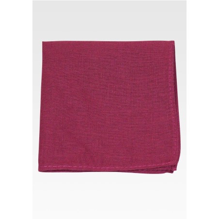 Wine Pocket Square | Linen Pocket Hanky in Wine Red