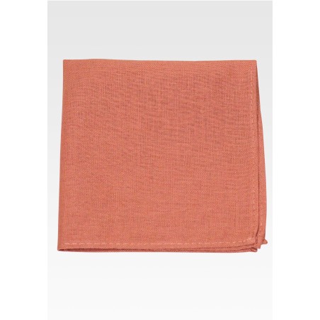 Bronzer Color Pocket Square in Linen