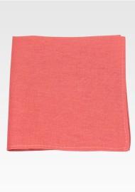 Sienna Orange Linen Pocket Square