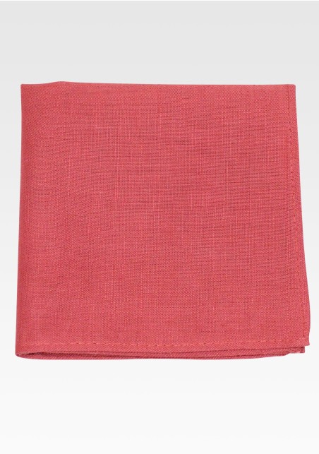 Cedar Rose Linen Pocket Square