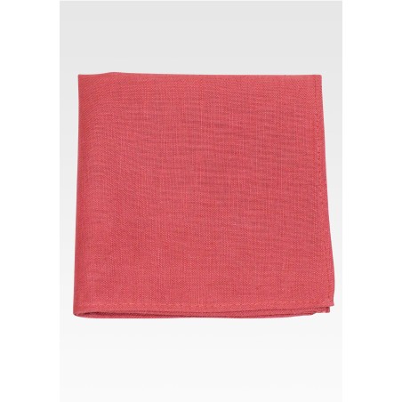 Cedar Rose Linen Pocket Square