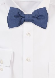 Neptune Blue Linen Bow Tie for Kids and Toddlers