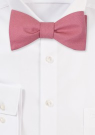 Vintage Mauve Linen Bow Tie in Self-Tie Style