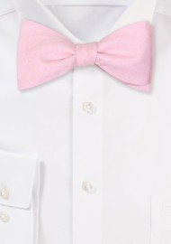 Blush Color Linen Bowtie in Self-Tie Style