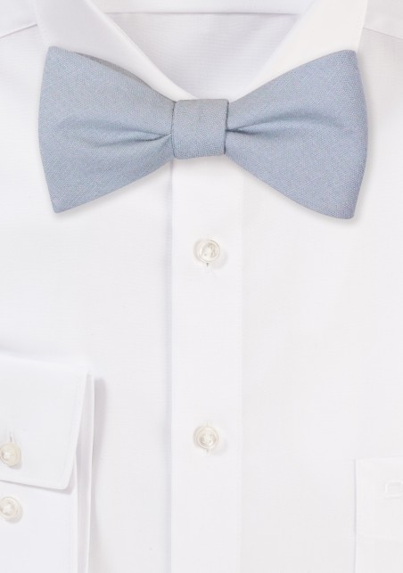 Moody Blue Linen Bow Tie in Self-Tie Style
