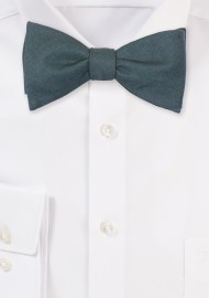 Eucalyptus Color Linen Bow Tie in Self-tie Cut