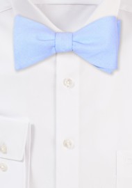 Light Sky Blue Self Tied Linen Bow Tie