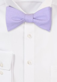Iris Lavender Linen Bow Tie in Sel Tie Style