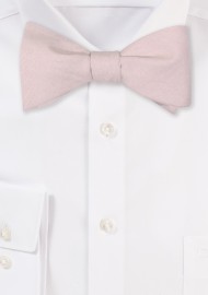 Almond Color Linen Bow Tie Self-Tie