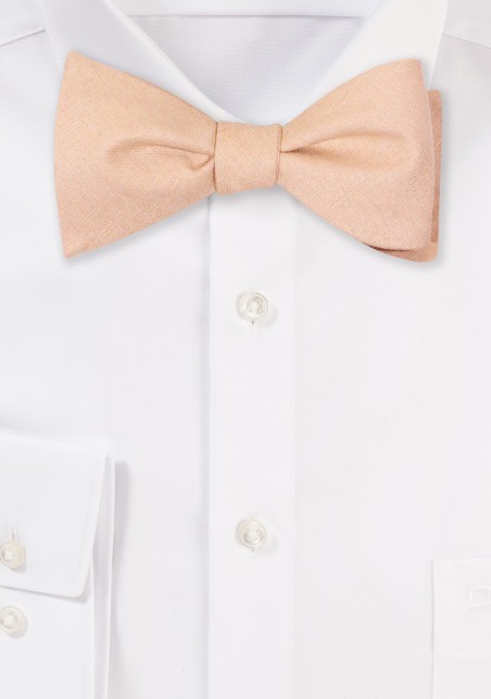 Golden Linen Bowtie Self-Tie