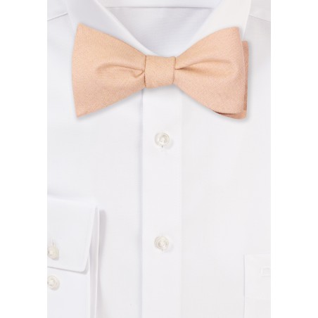 Golden Linen Bowtie Self-Tie