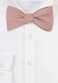 Sand Colored Linen Bowtie Self-Tie