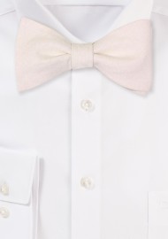 Self Tied Mens Bowtie in White Alabaster Color