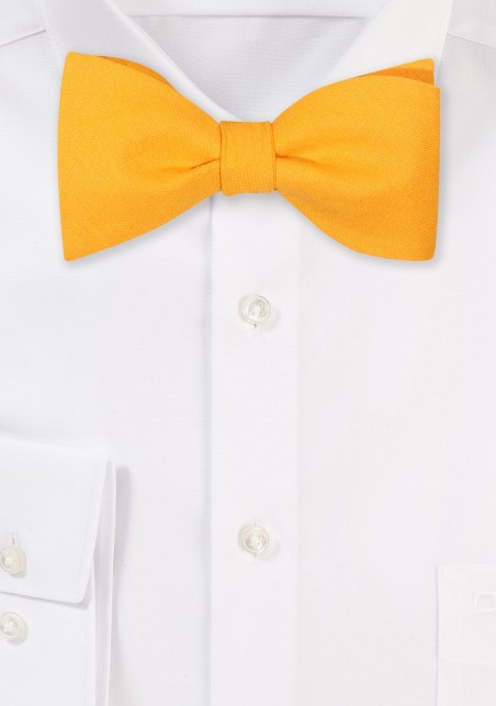 Marigold Linen Bow Tie Self Tied