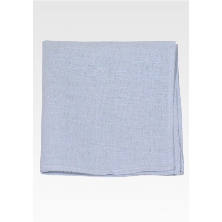 Moody Blue Colored Linen Pocket Square