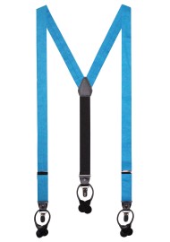 Wedding Linen Suspenders in Teal