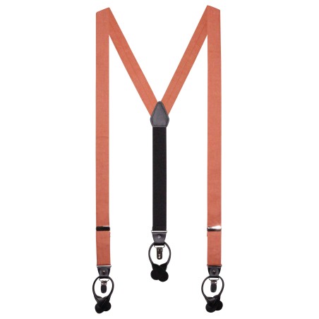 Mens Linen Suspenders in Bronzer