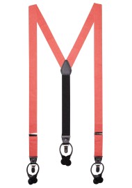 Mens Linen Suspenders in Sienna Orange