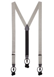 Wedding Linen Suspenders in Moss