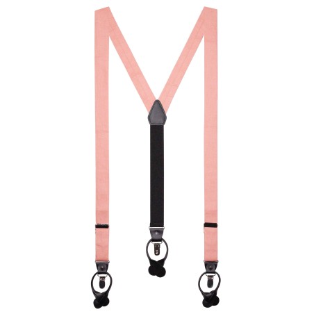 Wedding Linen Suspenders in Champagne Rose