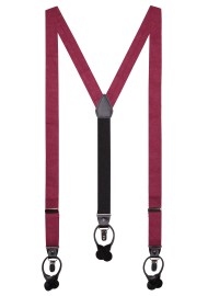 Mens Linen Suspenders in Wine Red