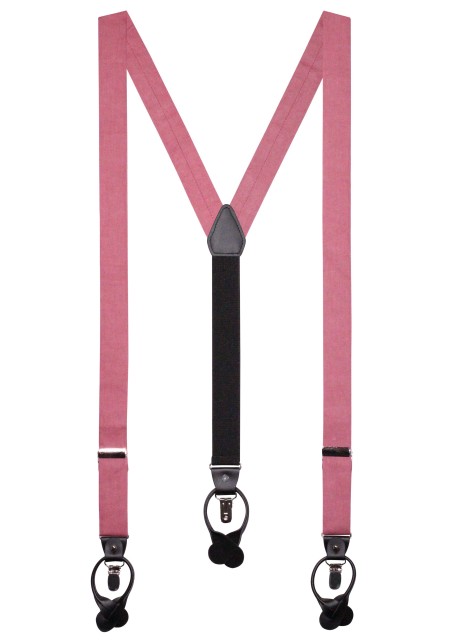Linen Dress Suspenders in Vintage Mauve