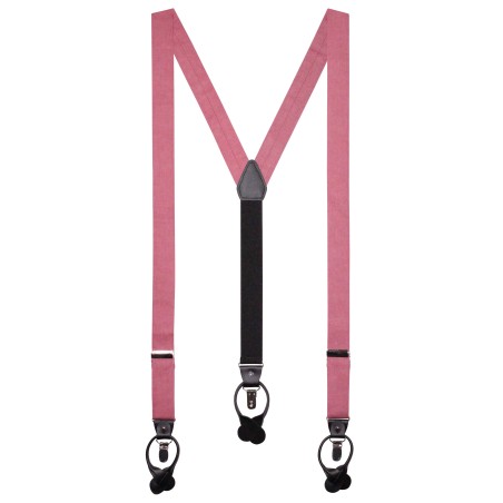 Linen Dress Suspenders in Vintage Mauve