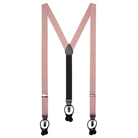 Wedding Linen Suspenders in Sand