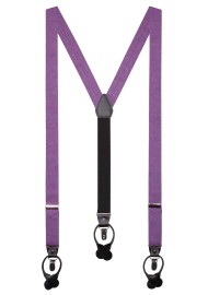 Mens Linen Suspenders in Plum