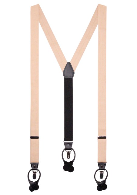 Wedding Linen Suspenders in Golden
