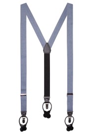 Dusty Blue Wedding Suspenders in Linen