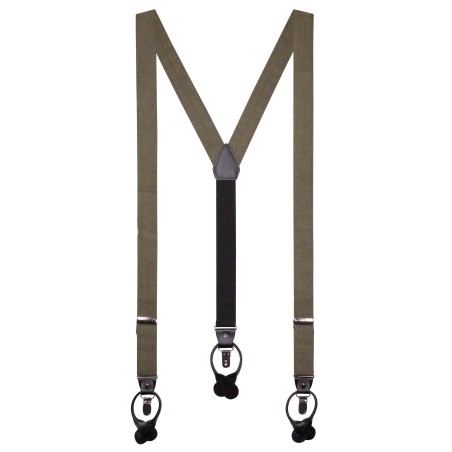 Wedding Linen Suspenders in Martini Olive