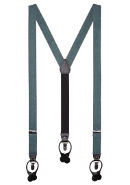 Wedding Linen Suspenders in Eucalyptus