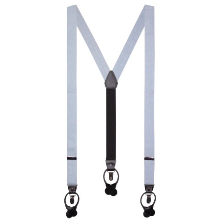 Wedding Linen Suspenders in Moody Blue